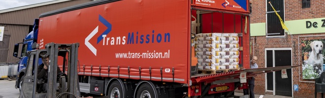 Transport van pallets